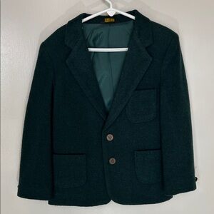 Kids Dark Green WoolBlend Blazer, size 7